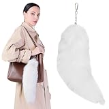 Fuchsschwanz Anhänger, Fuchsschwanz, Therian Tail, Fuchsschwanz, Fox Tail, etwa 40cm Fell Schwanz Keychain fox tail keychain Auto Schlüsselketten Anhänger Weich Flaumig Dicht