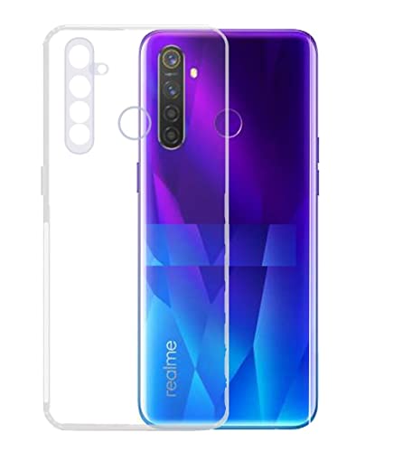 Image of COVERBLACK Rubber Silicone Back Cover for Oppo Realme 5i - Transparent