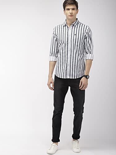 Image of The Indian Garage Co Men Slim Fit Checkered Full Sleeves Spread Collar Cotton Casual Shirt