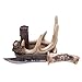 Wowser Decorative Bear Knife with Faux Antler Stand, Freestanding Decoration, Rustic Cabin Décor, 10.5 Inches