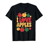 Me encantan Las Manzanas Naturaleza Fruta Entusiasta Camiseta