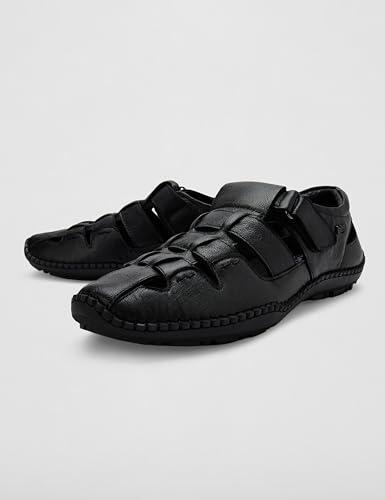 Image of Lee Cooper LC9274C Men's Fisherman Leather Sandal | Sandal for Office & Everyday Comfort | Cushioned Grip Insole | Lightweight & Stylish Sandal for Travel and Outdoor