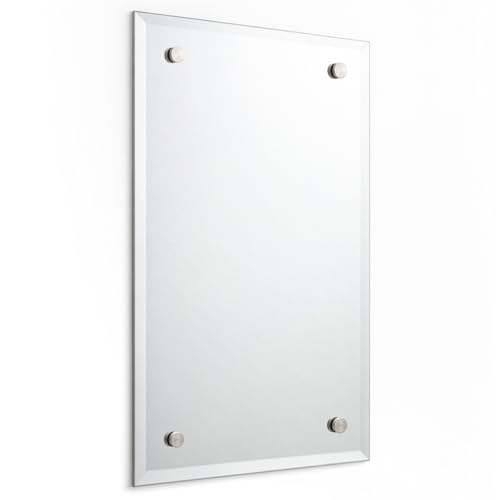 Image of evergoods Frameless Wall Mirror 1PC 40x60cm HD Rectangle Bathroom Mirror