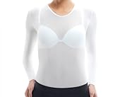 Lupo Women's Second Skin Long Sleeve Sheer Top, X-Large Antarctic White