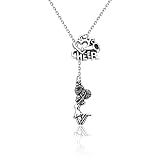 PLITI Collar con colgante de animadora para mujeres y niñas, equipo de alegría, entrenador de apreciación, regalo de alegría, megáfono, M, Acero inoxidable, Sin gemas.