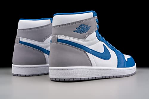 Image of Jordan Men's 1 Retro High OG True Blue /White-Cement Grey (DZ5485 410) - 13