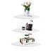 Produktbild Greensen Weiß Floating Eckregal Wandregal 3 Pcs Deko Regal an der Wand montiert Storage Rack Badezimmer Eckrahmen für Badezimmer Schlafzimmer Wohnzimmer Küche