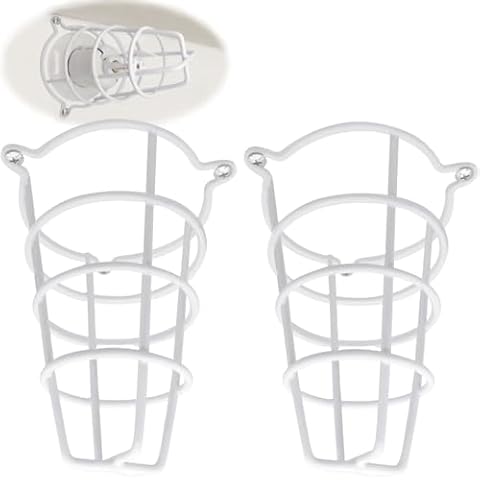 Happy Tree (2 Pack) White Fire Sprinkler Head Guard Cover for Both 1/2" & 3/4" Sprinkler Head 6" Deep Cage Cover