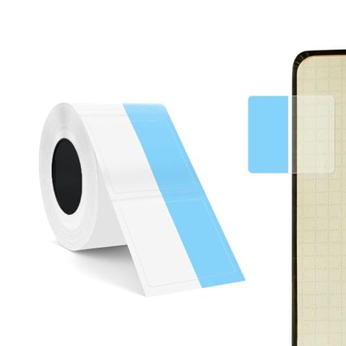 Label Maker Tape SUPVAN T50M Adapted Label Print Paper Refill Blue File Label 100pcs Thermal Laminated Waterproof Self-Adhesive Multipurpose Labeling Tape Replacement Blue 1'' x (1/2'' + 5/8