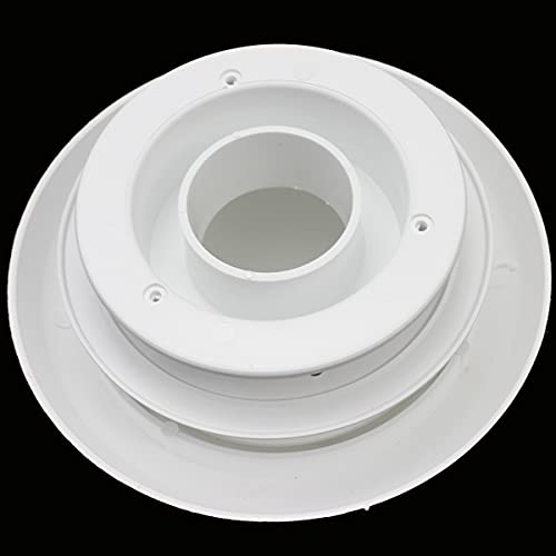 Ventilatore da tetto a fungo, roulotte, camper, caravan, barca, bianco, 2 pezzi con attacco tubo da 60 mm