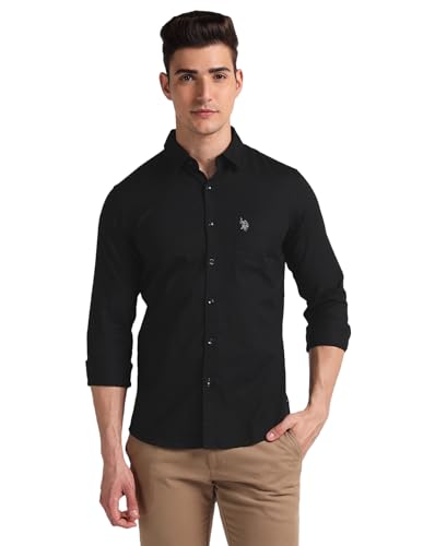 Image of U.S. Polo ASSN. Men's Cotton Slim Fit Shirt