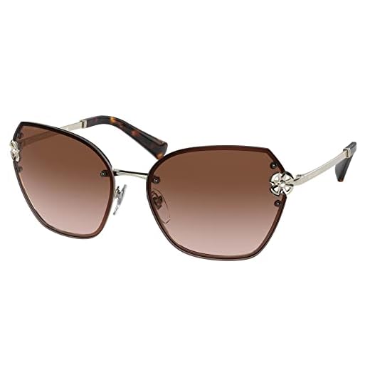 Bvlgari Gafas de Sol FIOREVER BV 6152B Pale Gold/Brown Shaded 60/16/135 mujer