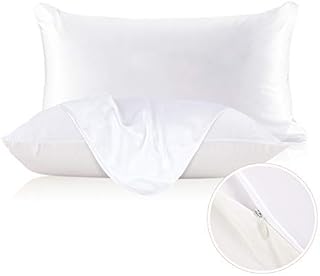 LILYSILK 100% Pure Mulberry Silk Pillowcase for Hair and Skin 19 Momme, Cotton