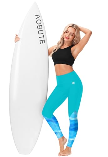 Image of AOBUTE Women Swim Pants UPF 50+ Rash Guard Pants High Waisted Swimming Leggings
