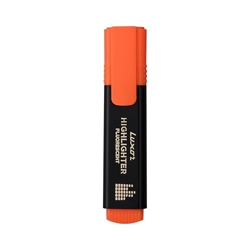 Image of Luxor Highlighter in Orange, Pack of 10, Ideal for Eye-Catching Summaries and Quick Notes