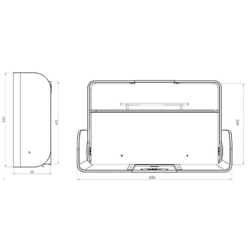 Almeria KawaQ - Cambiador plegable de pared (madera, incluye cambiador)