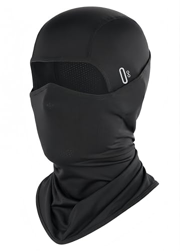 wiut Silky Soft Satin Balaclava Helmet Liner Face Mask with Glasses Holes