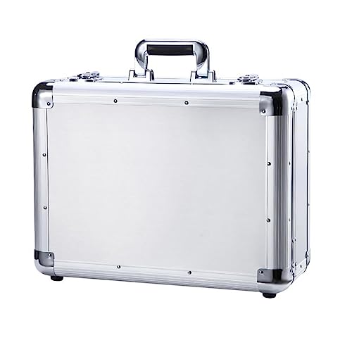 Aluminum Alloy Toolbox Lockable Metal Storage Case Laptop File Briefcase Instrument Shockproof Suitcase2