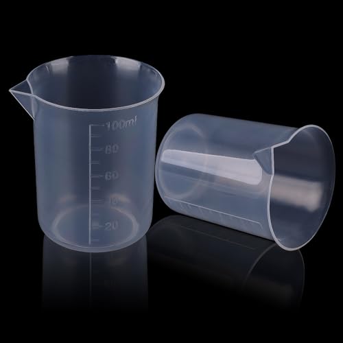 Set de 6 vasos medidores de plástico 100ML miniatura 5