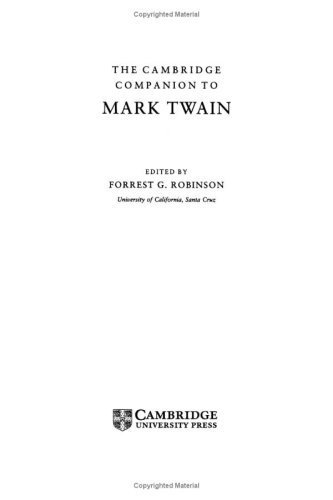 The Cambridge Companion to Mark Twain (Cambridge Companions to Literature)