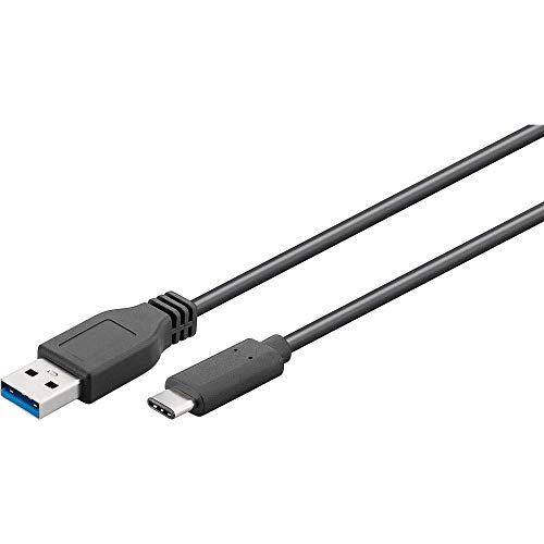 Goobay 71221 Cavo da USB-C a USB 3.0 Tipo A, Nero, 2 m Lunghezza del Cavo
