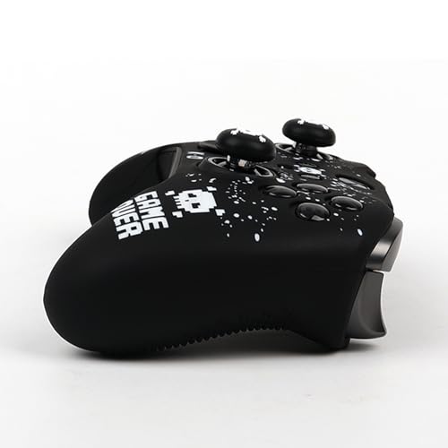 Image of Pixelated Skull Controller Skin Compatible with Xbox Elite Series 2 Core Wireless Controller, RALAN Protector Case, Customised Thumb Grips Cap
