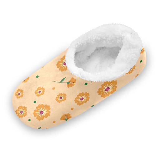 Pantoufles enfants pour la maison motif floral en coton