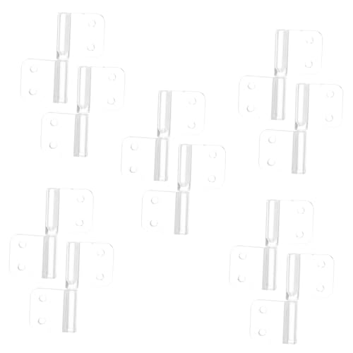 FIXOSHEE 10 Stück Acryl-flaggenscharniere Für Bastelglas Mini-scharniere Für Holzkisten