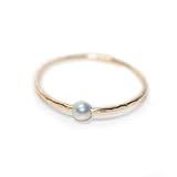 Ellie J Maui Newborn Baby Girl Genuine White Pearl Floating on Gold Bangle Baptism Gift for Infant Baby Girl Solid Bangle Bracelet Shower Gift First Year June Birthstone 6mm Pearl