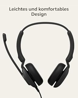 Jabra Evolve 10 Kabelgebundenes Headset mit geräuschunterdrückendem Mikrofon für PC/Laptop - USB-A-Einrichtung - TCO-Zertifiziert - Leichtes Design - Inline-Anruf-/Lautstärkeregler - Schwarz