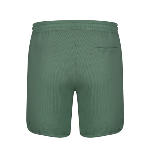 Xiaojmake Mens Athletic Shorts Casual Elastic Waist Drawstring Waffle Shorts Beach Running Shorts Workout Sweat Gym Shorts4