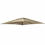 Sun Garden 375497 Ersatzbezug zum Easy, 100 prozent Polypropylen, Stoff B054, Durchmesser 375 cm, braun/taupe