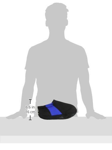 Nufoot Booties Men's Shoes, Foldable & Flexible Footwear, Fold and Go Travel Shoes, Yoga Socks, Indoor Shoes, Slippers, Black with Royal Blue Stripes, Medium - Thumbnail 4