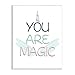 Stupell Industries You are Magic Sentiment Unicorn Horn and Wings, Designed by Kim Allen Wall Plaque, 13 x 19, Off- White