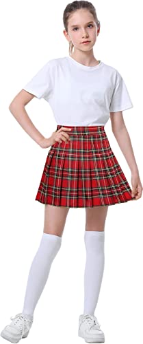 Image of SANGTREE Girls Women's Pleated Skirt, Elastic Waist Uniform Skirt, 2 Years - US 4XL