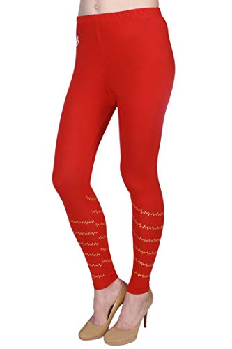 Image of Plus Size Printed Ankle Length Leggings for Women