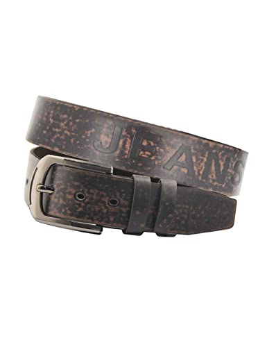 URAMAN Mens Casual belts for Jeans Western Cowboy Country Embossed Leather Belt Fashion Gradient Brown