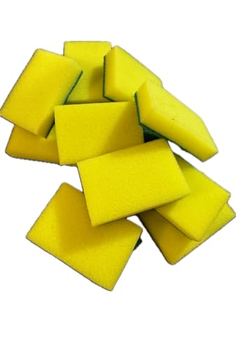 Image of Heavy Duty Scrub Sponge, Kitchen, Cleaning Scrub, Stink-Free, Effortless Cleaning Eco Scrub Pads for Dishes,Pots,Pans All at Once, 8 Count