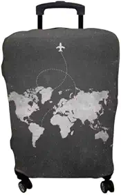 Capa de Mala de Viagem Mapa Mundi de 8 a 23 KG (CINZA, P- 10 KG)