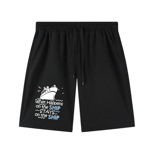 Men's Casual Shorts,What Happens On Boat Stays Boating,Summer Pants Beach