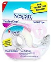 Nexcare Flexible Clear First Aid Tape With Dispenser, 3/4 in x 7 yds (6 pack) (Pack of 2)