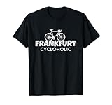 Frankfurt Cycloholic (Vintage Weiß) Fahrradfahrer Fahrrad T Shirt