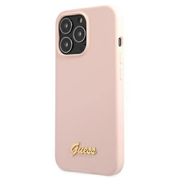 GUESS GUHCP13XKMABPI - Custodia per iPhone13 PRO Max 6,7, Collezione con Cinturino in Marmo Rosa