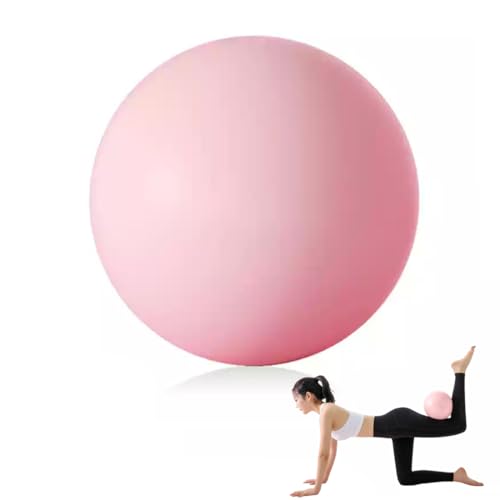 Pelota de Pilates y Yoga Macaron Rosa, ideal para ejercicios de fitness y estabilidad, ideal para entrenar en casa, la oficina o el gimnasio.