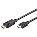 Produktbild goobay 64835 DisplayPort 1.2 auf HDMI Adapterkabel 1.4 4K@30Hz / Ultra High Speed HDMI Kabel/Stecker vergoldet für einwandfreie Signalübertragung/Laptop verbinden mit TV, PC und Monitor /1M