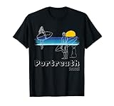 Portreath Cornwall , Surf Guy, Girl with dog Surfing T-Shirt
