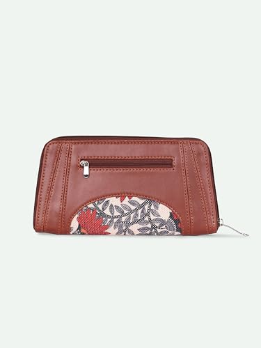 Image of ZOUK Arika Zipper Wallet for Women | Card Holder Wallet with 10 Card Slots, Coin Pouch & Cash Compartments | Purse for Women Stylish | Fits Phones up to 6.7 inch | Nawabi Couture