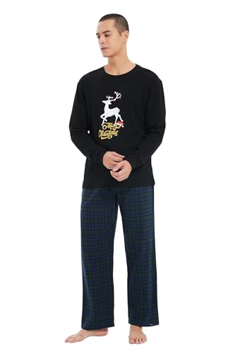 Couples Matching Pajamas Set 100% Cotton Flannel Pajamas For Couples Soft PJS with Pockets4