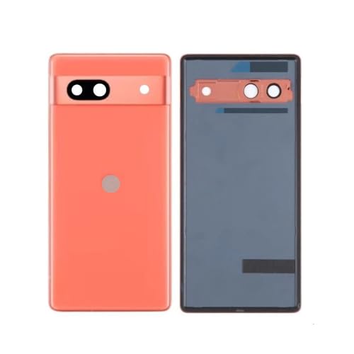 TTIMORE Back Panel Replacement with Camera Lens with Bracket Installed for Pixel 7a, Coral