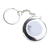 Silver Tape Measure Keychains Functional Mini Retractable Measuring Tape Keychains 2M Stainless Steel Tape...
